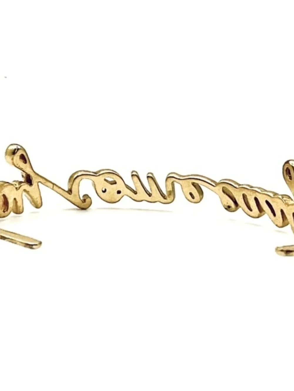 Madewell “Easy Come, Easy Go” Script Cuff Bracelet